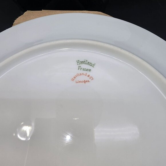 Haviland Limoges France White Lunch Plates With Gold Trim 8.5" Set of 5 CM2110 - Picture 6 of 6